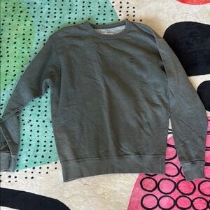 Champion Gray Crewneck Sweater Classic Knit Casual
